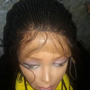 Hand braided cornrow wig